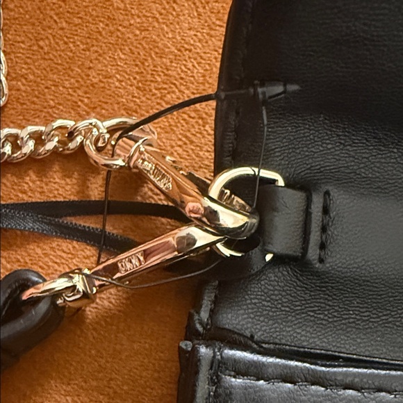 DKNY Black Chevron Quilted Wristlet - Picture 4 of 10